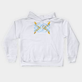 Yellow Duck Celtic Tracery v2 Kids Hoodie